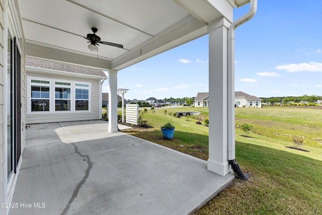 2226 Jasper Forest Trl, Winnabow, NC 28479 - view of patio featuring a ceiling fan and a residential view