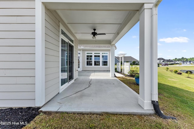 2226 Jasper Forest Trl, Winnabow, NC 28479 - view of patio / terrace with ceiling fan
