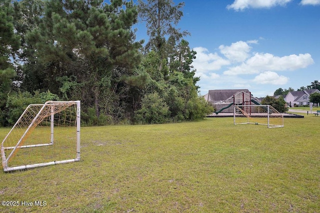 view of yard featuring a playground