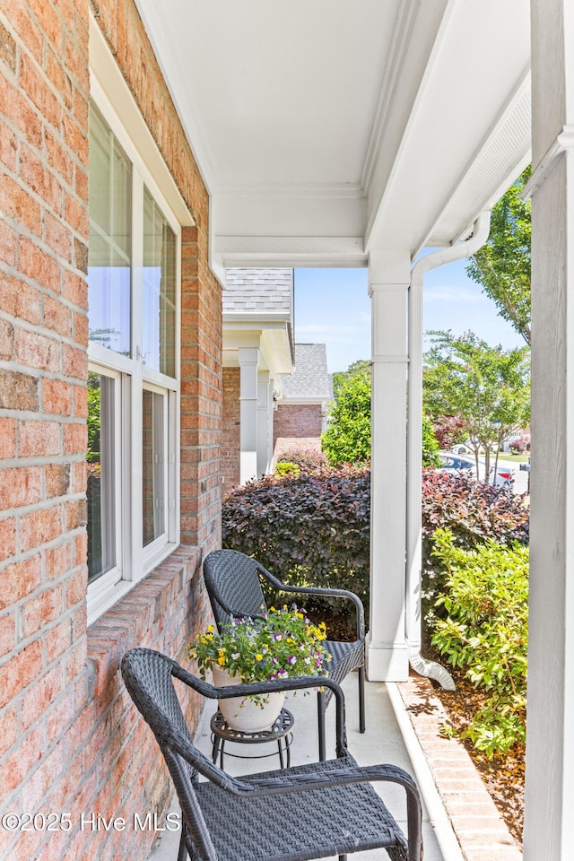 view of patio featuring covered porch