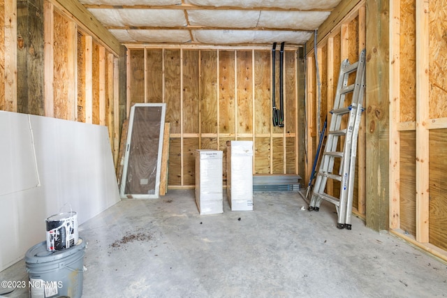 interior space with concrete floors