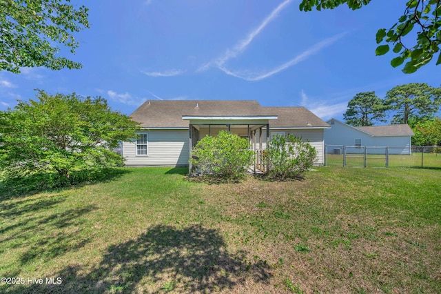 801 Plainfield Ct, Wilmington, NC 28411 - rear view of property with a lawn and fence