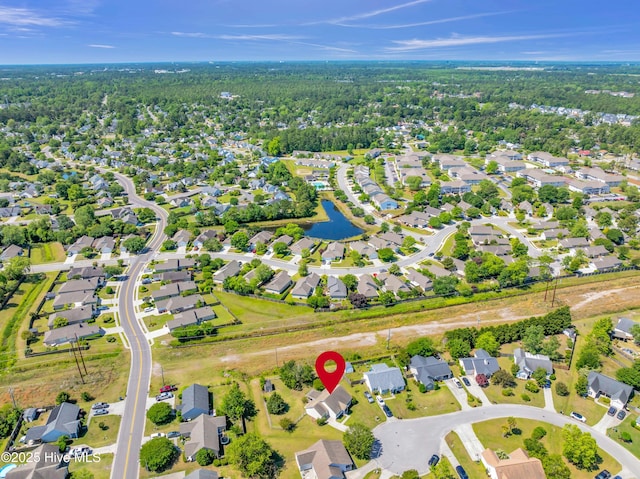 drone / aerial view with a residential view