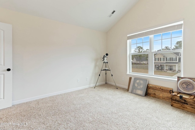 603 Coral Reef Ct, Sneads Ferry, NC 28460 - interior space with visible vents, baseboards, and high vaulted ceiling