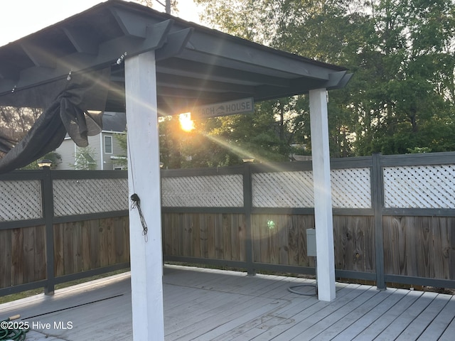 view of wooden terrace
