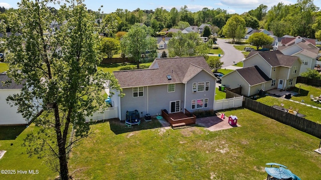 drone / aerial view featuring a residential view