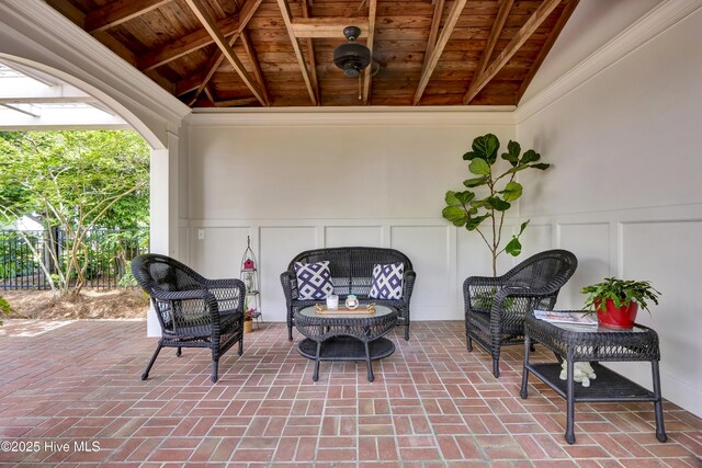 2405 Oleander Dr, Wilmington, NC 28403 - view of patio featuring an outdoor hangout area