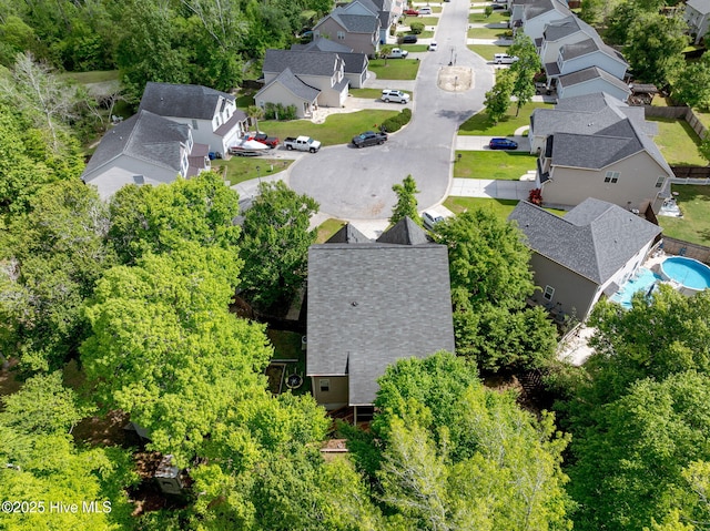 drone / aerial view featuring a residential view