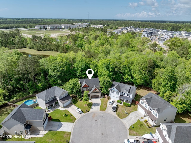 birds eye view of property featuring a residential view