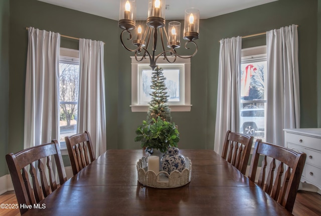 223 N Main St, Wendell, NC 27591 - dining area with an inviting chandelier