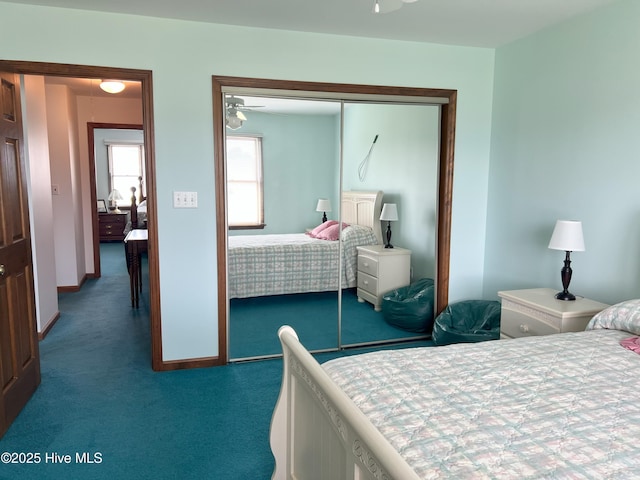 214 Channel View Ct, Cape Carteret, NC 28584 - carpeted bedroom featuring a closet and baseboards