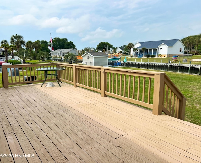 214 Channel View Ct, Cape Carteret, NC 28584 - wooden deck with a residential view and a yard