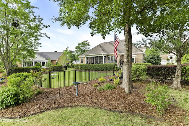 exterior space featuring fence
