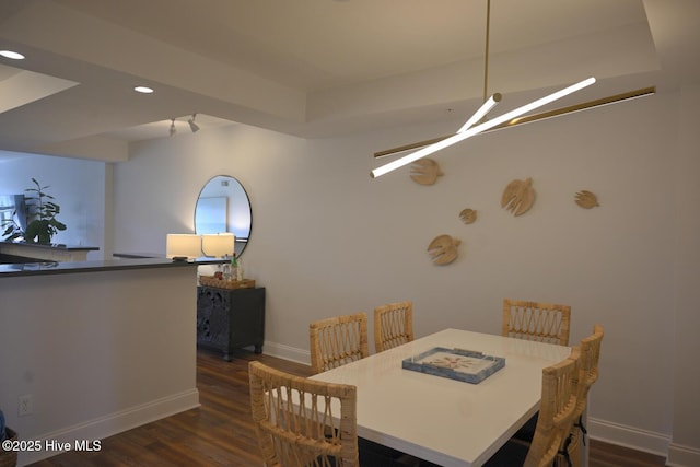 3100 Marsh Grove Ln Unit 3212, Southport, NC 28461 - dining space featuring dark wood finished floors, baseboards, and recessed lighting