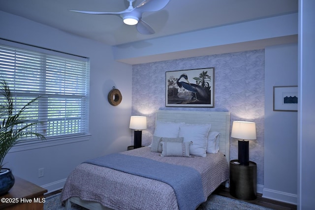 3100 Marsh Grove Ln Unit 3212, Southport, NC 28461 - bedroom with baseboards and ceiling fan