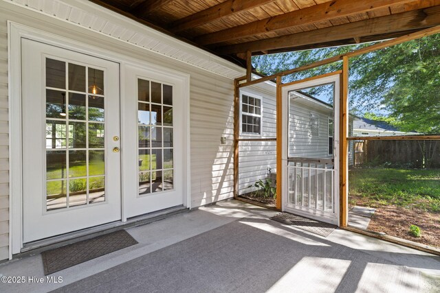 719 Oak Branches Close Close SE, Leland, NC 28451 - unfurnished sunroom with french doors