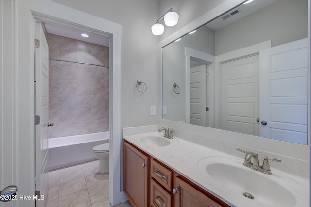 1012 Anchors Bend Way, Wilmington, NC 28411 - full bathroom with toilet, double vanity, a sink, and visible vents