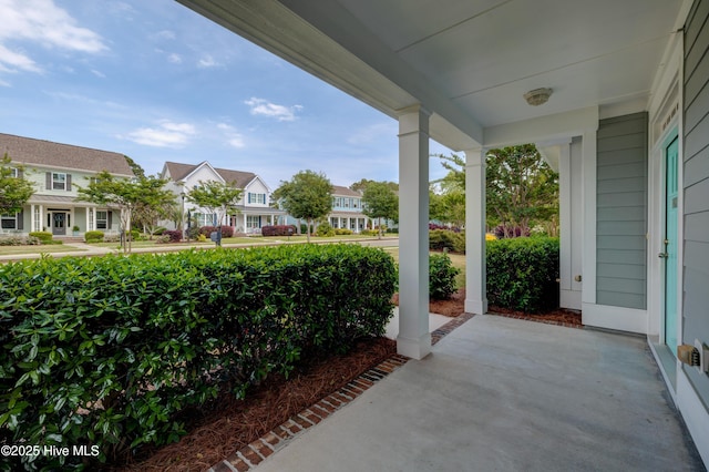 1012 Anchors Bend Way, Wilmington, NC 28411 - view of patio / terrace featuring covered porch and a residential view