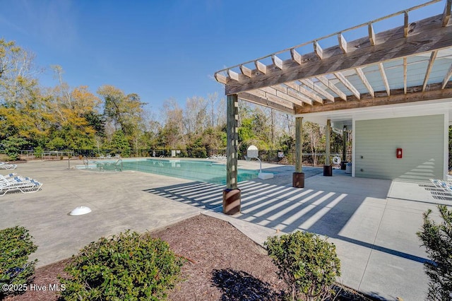 1012 Anchors Bend Way, Wilmington, NC 28411 - pool with fence, a pergola, and a patio area