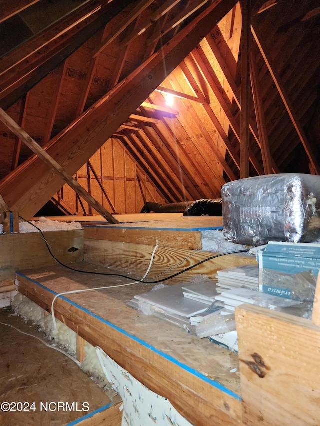view of attic