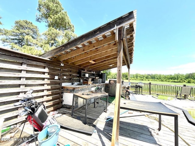 1281 Old Chinquapin Rd, Beulaville, NC 28518 - view of wooden terrace