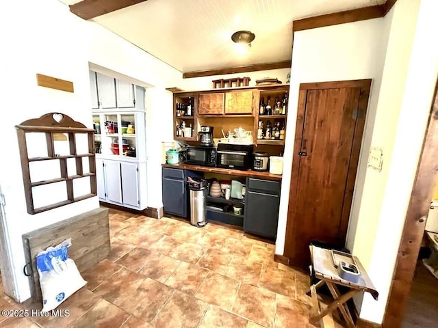 1281 Old Chinquapin Rd, Beulaville, NC 28518 - bar area featuring black microwave and refrigerator
