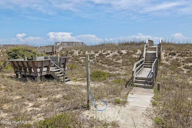 exterior space featuring stairway