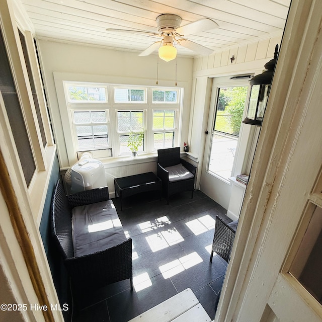 view of sunroom