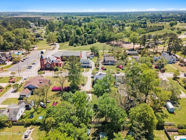 aerial view with a residential view