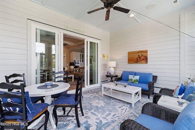 view of sunroom