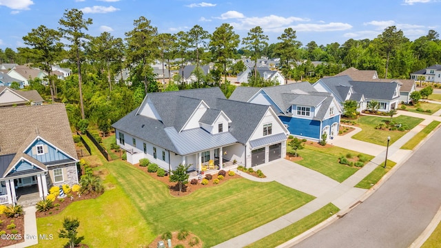 aerial view of residential area
