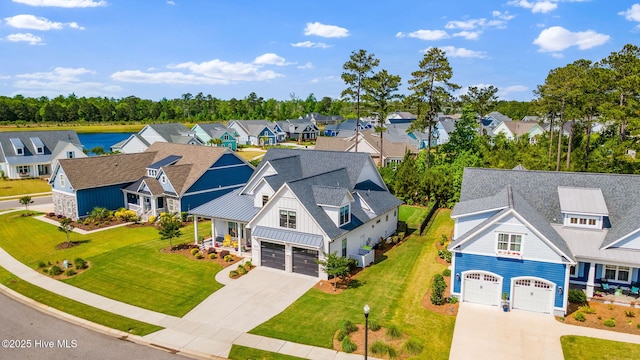 aerial perspective of suburban area
