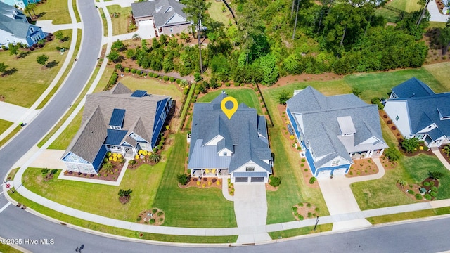 aerial perspective of suburban area