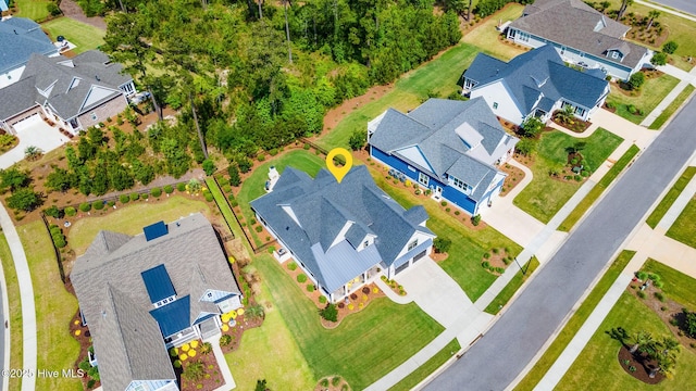 aerial perspective of suburban area