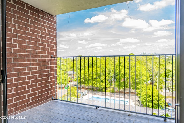 1100 Clarendon St Unit 606, Fayetteville, NC 28305 - balcony featuring view of pool area