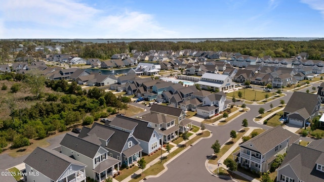 drone / aerial view with a residential view