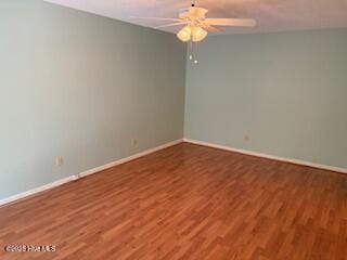 3443 Regency Dr, Wilmington, NC 28412 - unfurnished room with a ceiling fan and wood finished floors
