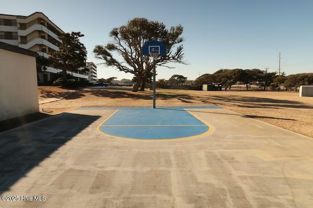 view of basketball court featuring community basketball court
