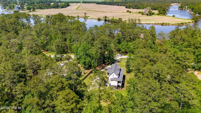 61 Spinnaker Point Rd N, Oriental, NC 28571 - drone / aerial view of a large body of water and a heavily wooded area