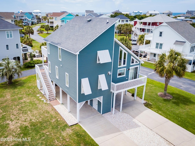 aerial view of residential area