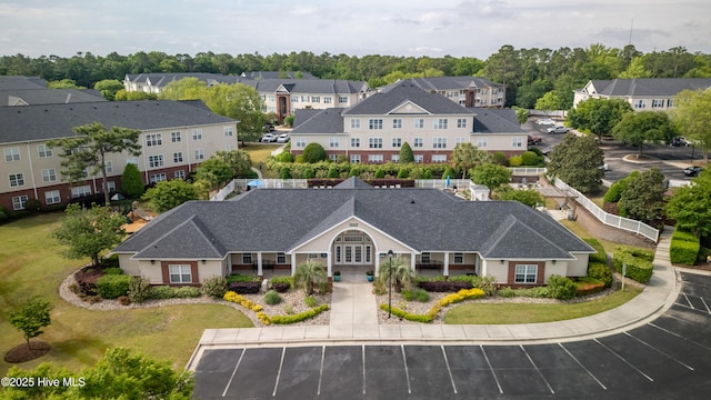 aerial view with a residential view