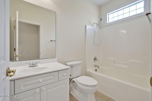 1008 Garden Club Way, Leland, NC 28451 - bathroom featuring toilet, shower / bath combination, vanity, and tile patterned flooring