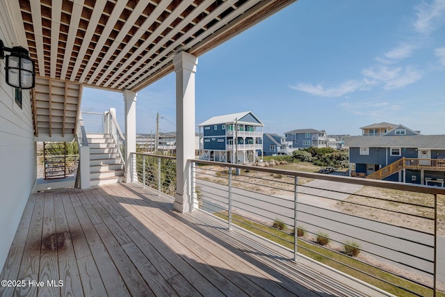 deck featuring a residential view