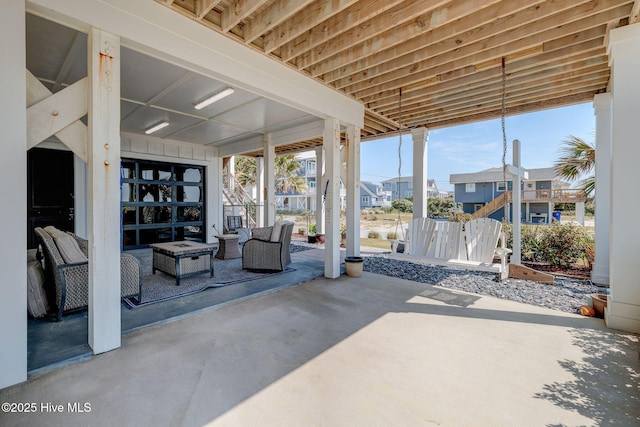view of patio with a residential view