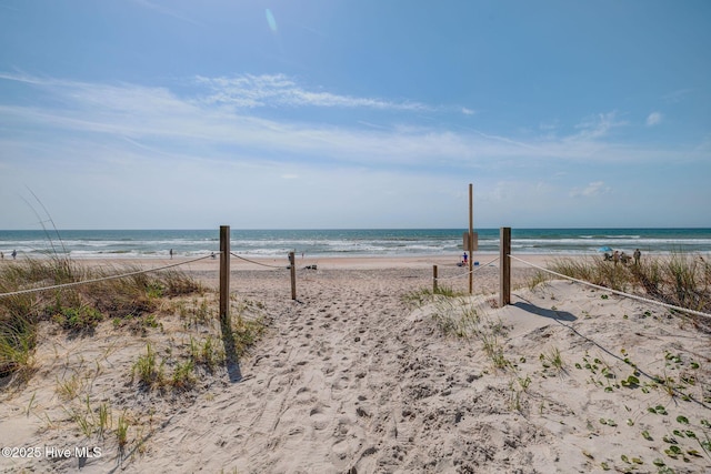 property view of water with a view of the beach