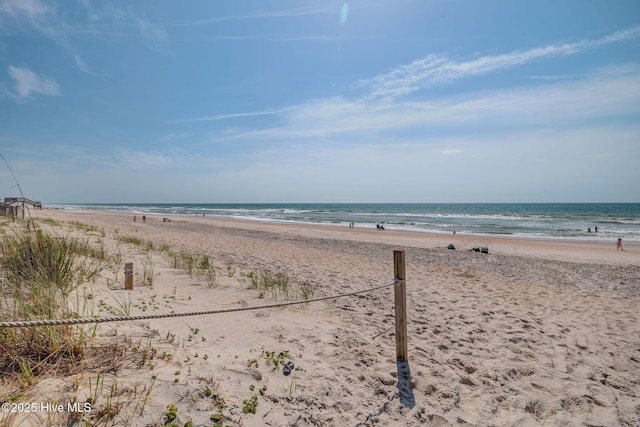 water view featuring a beach view