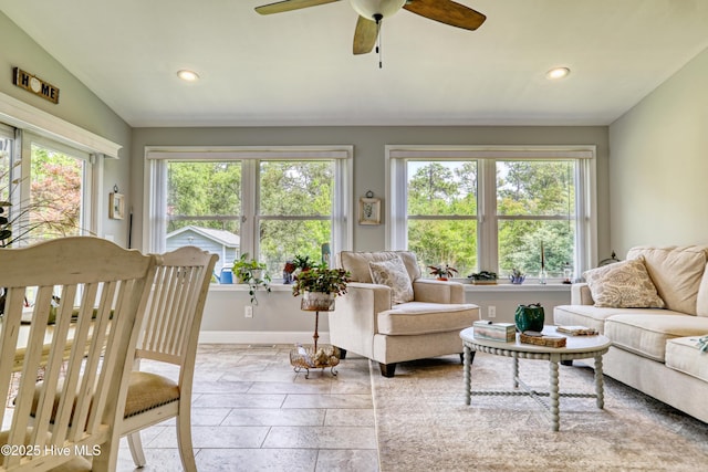 view of sunroom