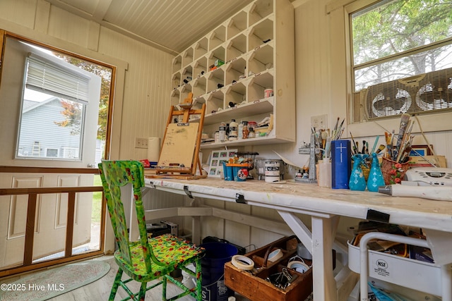view of storage area