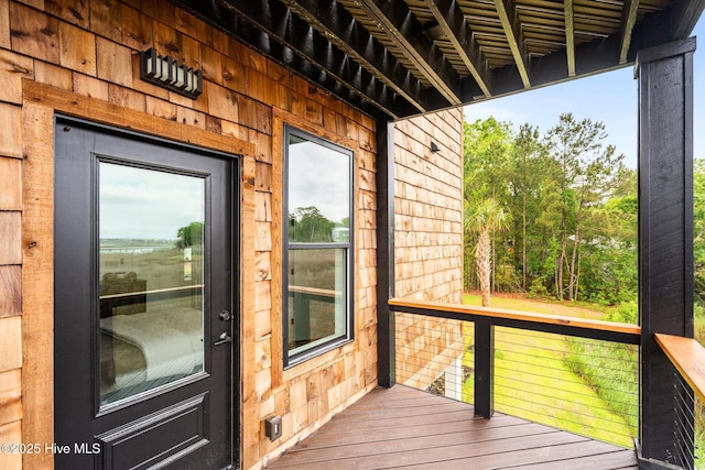 view of wooden terrace