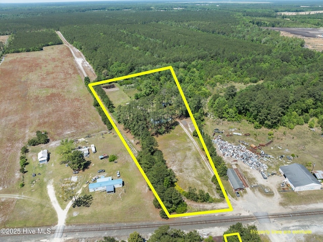 9952 US Highway 17 S, Vanceboro, NC 28586 - birds eye view of property featuring a forest view